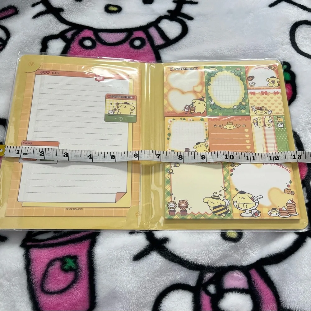 Pompompurin Memo Book-Style Set of Sticky Notes and Stationary Pages